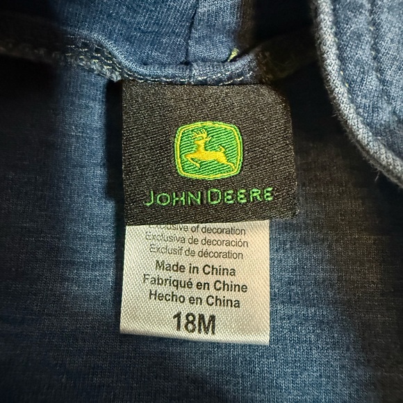 John Deere Infant Denim Short Overalls 🚜 - Picture 3 of 6